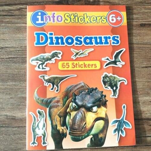 Creative Drawing Painting English Exercise Sticker Books for Preschool Early Learning 19*25.5cm Dinosaurs Bugs Dolphins