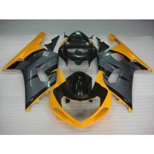 Top selling fairing kit for Suzuki SRAD GSXR600 GSXR750 01 02 03 GSXR 600 750 2001 2002 2003 yellow silver fairings set YT10