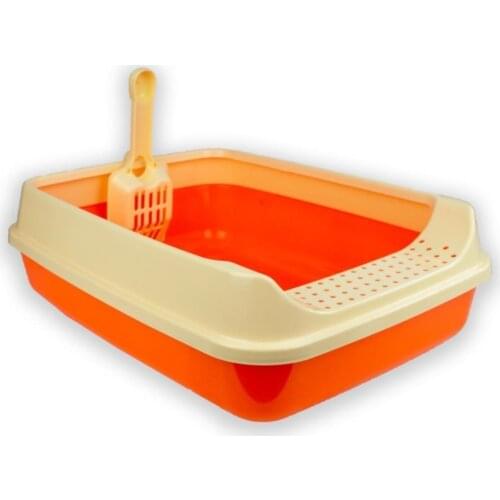 Pet Toilet Bedpan Sifting Anti Splash Cats Litter Box Cat Dog For Tray Scoop Kitten Clean Bathroom Accessories Plastic Filtered