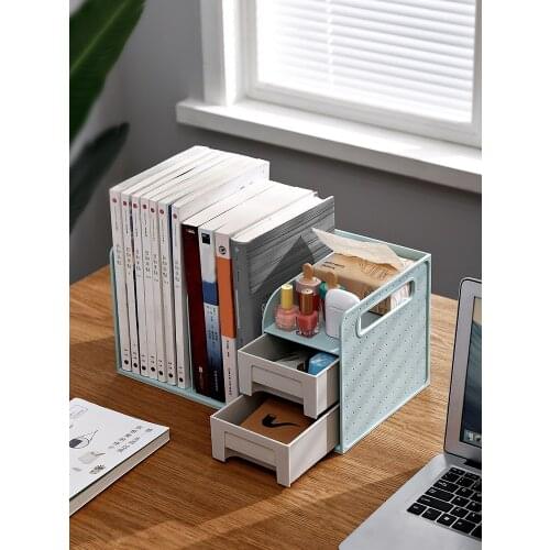 Creative Simple Magazine Holder Desktop Stationery Small Bookshelf Office Accessories File Organizer Storage Rack