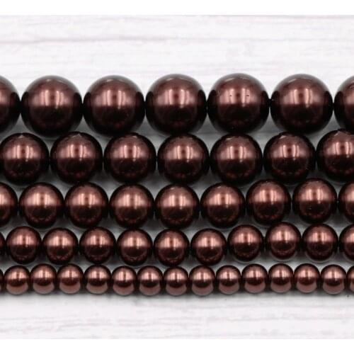 Round Glass Pearl Spacer Loose Beads for Jewelry Making Craft Faux Pearls Shell DIY NecKllace Bracelet Headwear Accessories B7