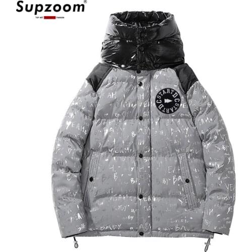 2020 New Arrival Hot Sale Top Fashion Letter Parka Men Brand Clothing Cotton Liner Zipper Loose Winter Jacket Yes Coat Long