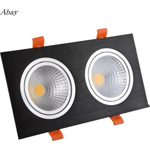 Square Dimmable Recessed LED Downlights 10W14W18W24W COB LED Ceiling Spot Lights AC85~265V LED Background Lamps Indoor Lighting