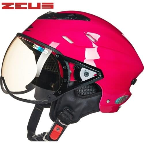 ZEUS Motorcyclist Capacetes Scooter Jet Bike Helmet Half Helmets Racing Retro Vintage helmet casque DOT ECE Helmet