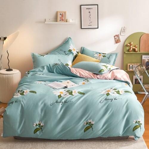 Plant Flowers Bedding Set Fioral Modern Simplicity Bed Sheet Soft Bedclothes Single Double King Size Bedroom Twill Duvet Cover