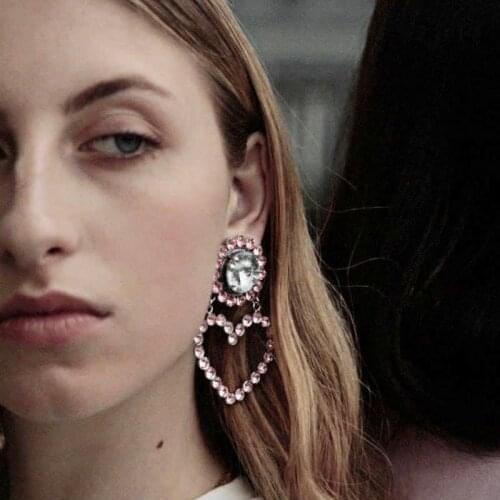 New fashion personality multi-layer metal heart-shaped dangle earrings womens cute campus jewelry accessories