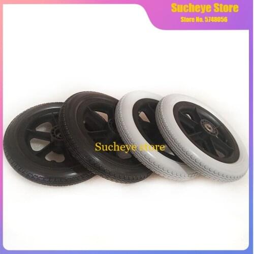 Professional Wheelchair Rear Caster Replacement Part Tool 12 Inch PU Wheel 12 1/2x2 1/4 Solid Non Pneumatic Tire Wheel
