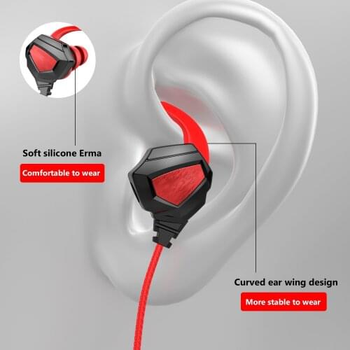 With Microphone 3.5mm In-Ear Wired Call Earphone Gaming Headsets HiFi Headphone With Stereo Sound Mic For Phone PC