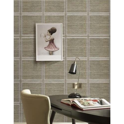 Luxury Silver Metallic Grey Sisal With Embroidered Wallpaper For Home Decoration Office Wall Hotal Wallcovering