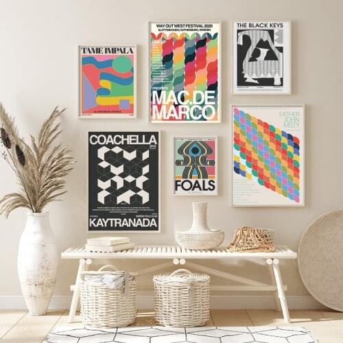 Modern Abstract Black Keys Tame Impala Wall Art Canvas Painting Nordic Posters And Prints Wall Pictures For Living Room Decor