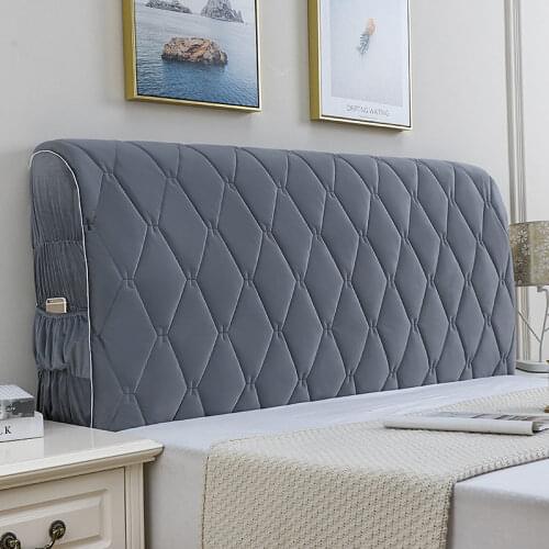 Modern Luxury Thicken Velvet Quilted Head Cover All-inclusive Headboard Cover Soft Bed Back Dust Protector for Home Hotel