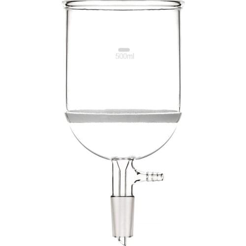 500ml,24/40,Glass Buchner Funnel,#3 Suction Core Filter,Hose Adapter Connection