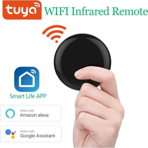 Tuya Mini WiFi Smart IR Remote 10m Controller with Alexa Google Assistant, For TV Air Conditioning Appliances Voice Control tuya