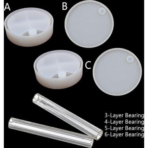 Handmade Rotating 3-Tiered Tray Jewelry Storage Organizer Mold DIY Box Epoxy Resin Casting Silicone Mold Art Craft Tools