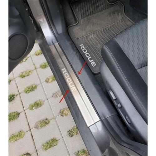 High-quality stainless steel car threshold guard plate anti-scratch protection car accessories For Nissan ROGUE 2014-2019