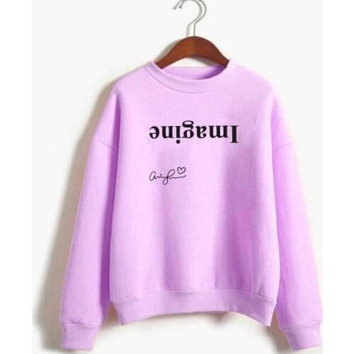 Women Crewneck Thank U Next Sweatshirt Merch Long Sleeve Tops Signed Ariana Grande Inspired Imagine Hoodie