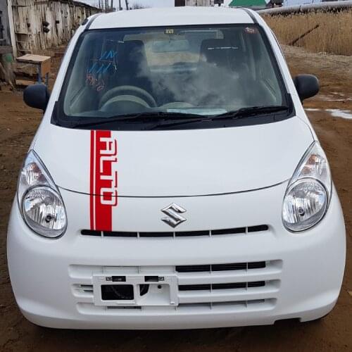 1set Auto Styling Hood Bonnet Sport Stripes Decor Stickers For-Suzuki Alto Auto Engine Cover Accessories Vinyl Decals