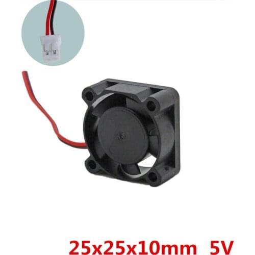 10pcs/lot 25x25x10mm 2510 DC 5V Brushless Fans cooling FAN cooler radiator for Electronic 3D printer