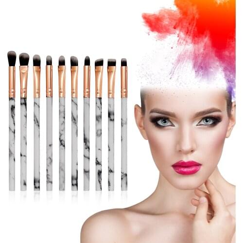 10PC Makeup Brush Set Portable Foundation Brush Eye Shadow Brush Set Soft Synthetic Hair Make Up Cosmetic Brushes maquillaje
