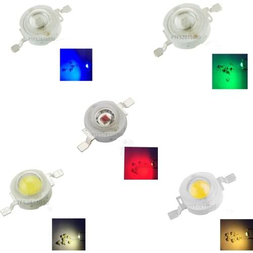 10pcs High Power LED Chip 3W Warm Cool White Red Blue Green UVA Full Spectrum 660nm 440nm LED Grow Light For 3 watt Light Beads