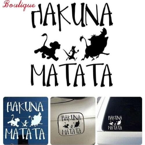 13.8cmx13.3cm creative waterproof hakuna Matata Lion King car styling vinyl cover scraping wall body sticker