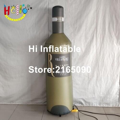 3 m high attractive Inflatable moving cartoon bottle/ inflatable champagne bottle