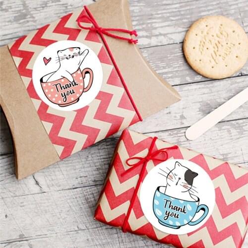 500pcs Thank You Cute Round Stickers Scrapbook Envelope Seal Sticker Gift Cartoons Decoration Stationery Label Sticker