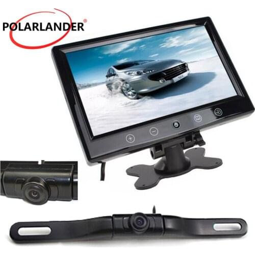9 inch TFT Screen Car Monitor With Wireless Night Vision Long Lightless Hidden GPS Parking Monitor LED Rear Camera