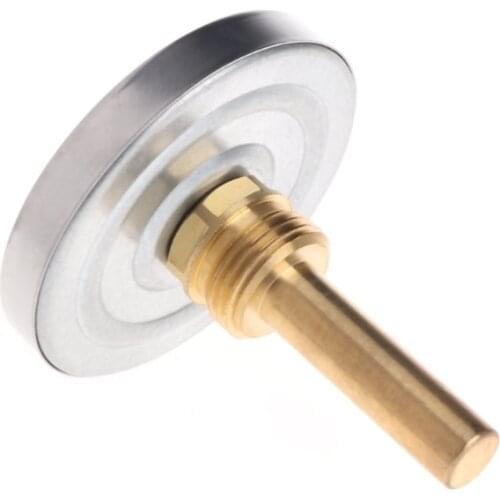 63mm Dial Horizontal Thermometer Aluminum Temperature Gauge Meter Liquid Water K9FA