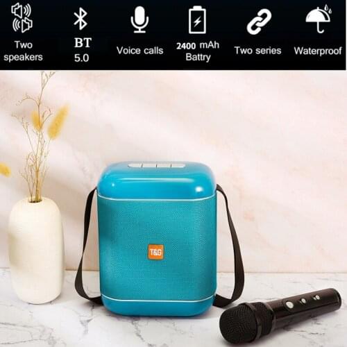 TG523K Portable Bluetooth-compatible Speaker Bass Stereo Wireless Computer Speaker with Microphone Support FM Waterproof Speake