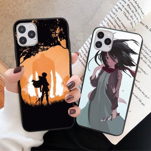 Attack On Titan Japanese Anime Phone Case Matte Soft Silicone For iphone X XS MAX XR 6s 7 8 Plus 12 mini 11 Pro Max SE2020 Cover