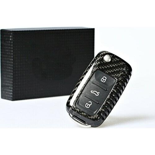 For Volkswagen folding key carbon fibre Key Keyless Remote Entry Case Cover