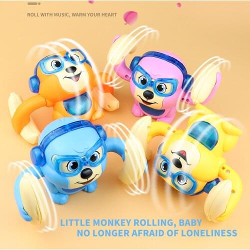 Baby Voice Control Rolling Little Monkey Toy Walk Sing Brain Game Interactive Crawling Electric educational Toys for children