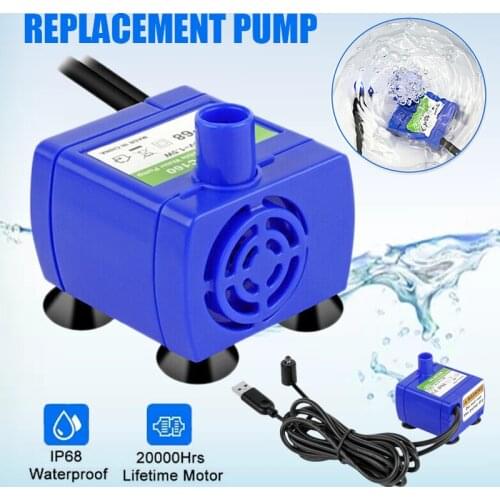 Drinking Fountain Pump DC 5V Replacement Water Pump Cat Dog Drinking Fountain USB Pump 160l/h Drinking Bowl Water Dispenser