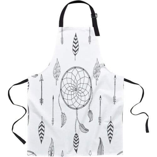 Dream Catcher Black White Aprons for Women Men Kid Cooking Baking Apron Kitchen Utility Equipment Accessories