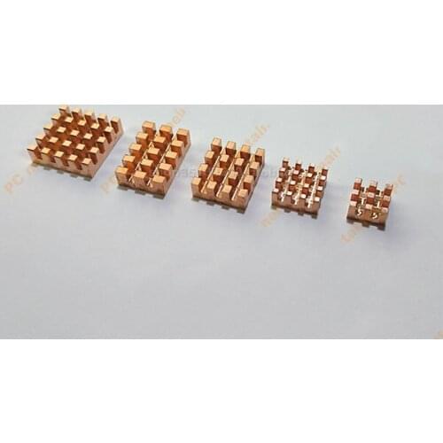 5pcs/set Metal Copper Heatsink Kit Cooler Heat Sink With Thermal Adhesive Radiator Pad For Raspberry Pi 4B 4 Model B Cooling