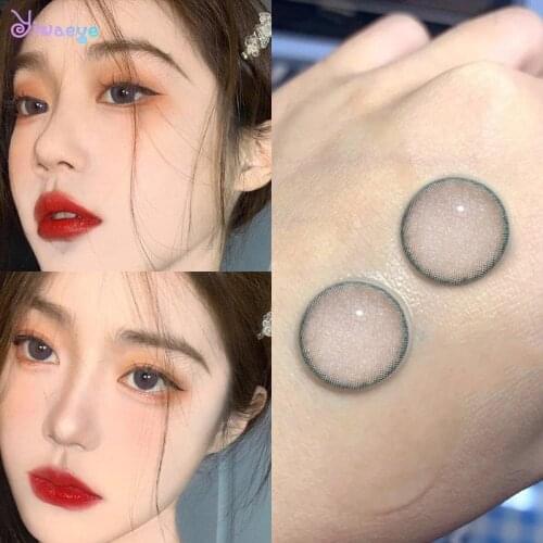 Blue Colored Contact Lenses Prescription For Eyes With Myopia Degree Natural Look Beauty Pupil Sexy Women Cosmetic