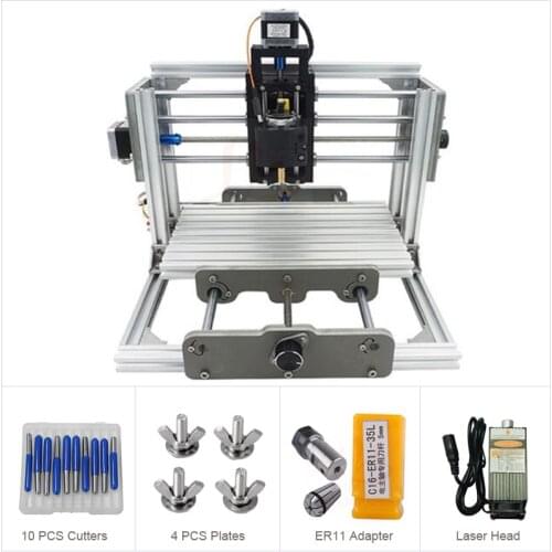 Mini diy CNC router 2417 500-2500mw laser 2 in 1 CNC engraving machine PCB Milling Machine Wood Carving machine