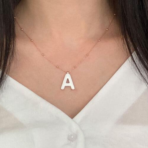 Fashion Link Chain Choker 925 Silver Necklace For Women Trendy Neon Letter Initial Custom Charm Collares Turkish Fine Jewelry