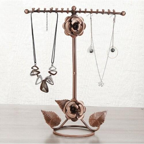 Fashion 1tier/2tier Metal Rotating Earring Display Jewelry Display Shelf Earring Holder Jewelry Organizer Earrings Display Stand