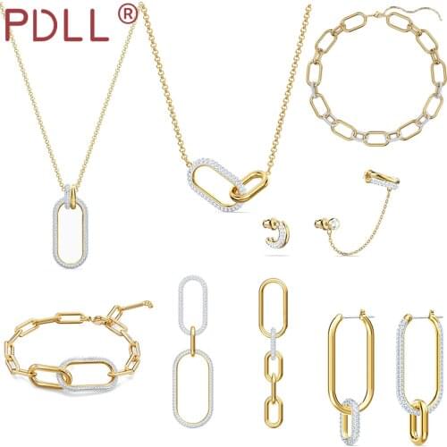 PDLL High Quality swa1:1 Fashion Jewelry Exquisite Chain Chain Charm Banquet Necklace
