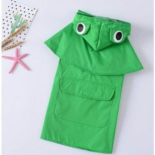 Dog Raincoat Pet Raincoat Teddy Pet Clothing Four-legged Dog Poncho French Bulldog Clothes Frog Clothes Light and Thin