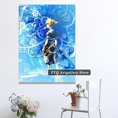 Kingdom Hearts Poster Japanese Anime Art Picture Prints Home Decor Wall Canvas Painting Decoration For Living Room