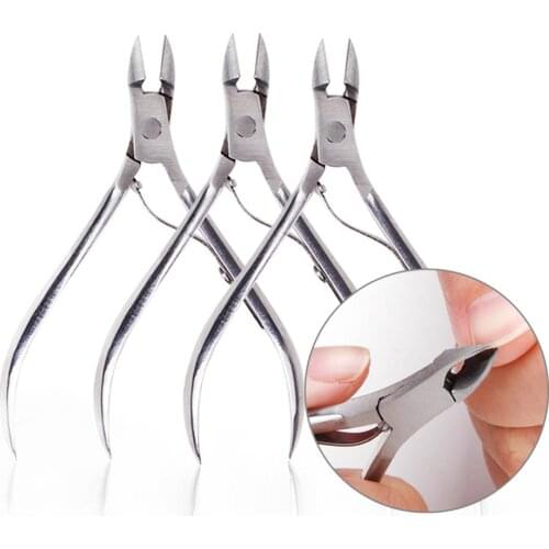 Professional Fingernail Toenail Nail Cuticle Nipper Clipper Silver Scissor Plier Dead Skin Remover Plier Manicure Nail Art Tool