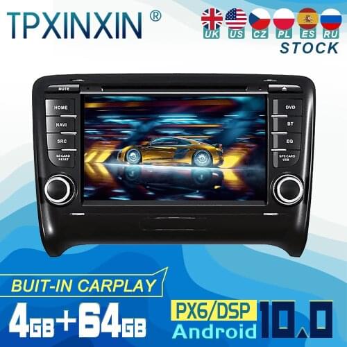 PX6 For Audi TT 2006 - 2012 Android 10 Carplay Radio Player Car GPS Navigation Head Unit Car Stereo WIFI DSP BT