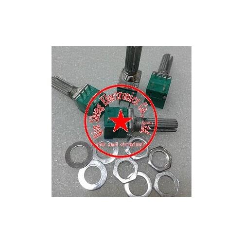 R09 B50K 50K Single linear rotary / seal / amplifier potentiometers with switch 15mm actuator length 5Pin