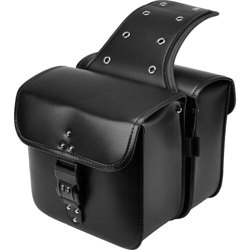 Saddle Bag Waterproof PU Leather Travel Bag For Softail For Sportster XL 883 1200 For Indian Scout 2015 iron For Ducati