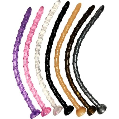 Sex Shop Super Long Jelly Anal Plug Soft Male Prostate Massage G-spot Erotic Anal Sex Toy Butt Plug Dildo For Woman Men Adult 18