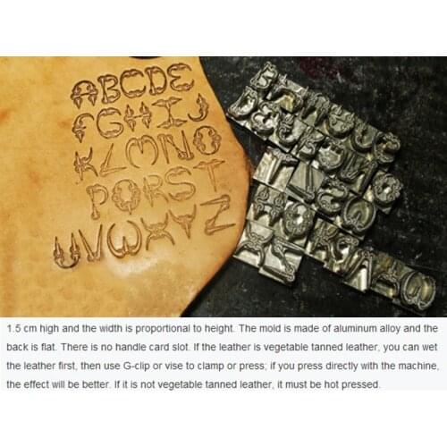 Goth font 26 letters of the birds claw element Hand-work unique design carving punches stamp craft with leather carving tools