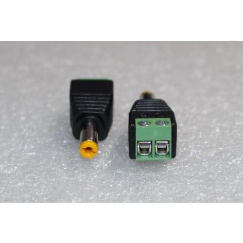 Solderless DC 5.5 2.1mm female plug connector with screws knob DIY highest grade
